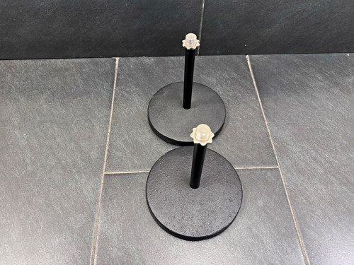 Pair black metal microphone - black,